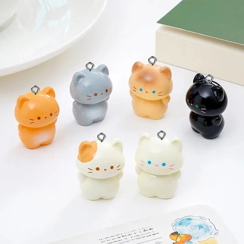 Resin Craft Projects - 10 Pack Sweet 3D Standing Kitten