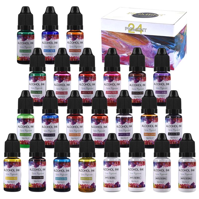 24 Color/Set 10ml  Resin Pigme - Resin Pigment Set ulasan dan harga