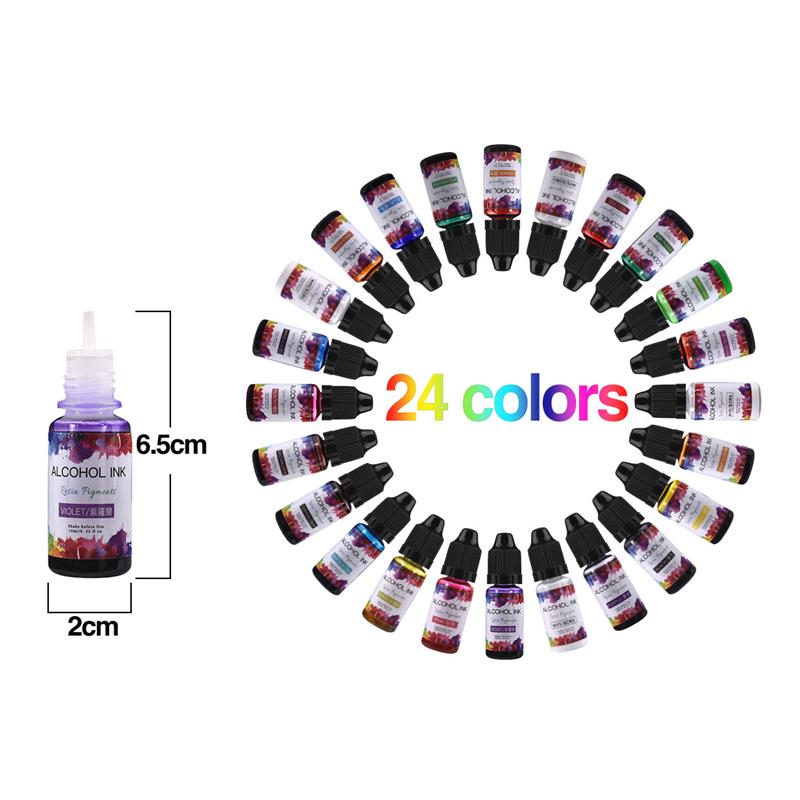 24 Color/Set 10ml  Resin Pigme - Resin Pigment Set ulasan dan harga