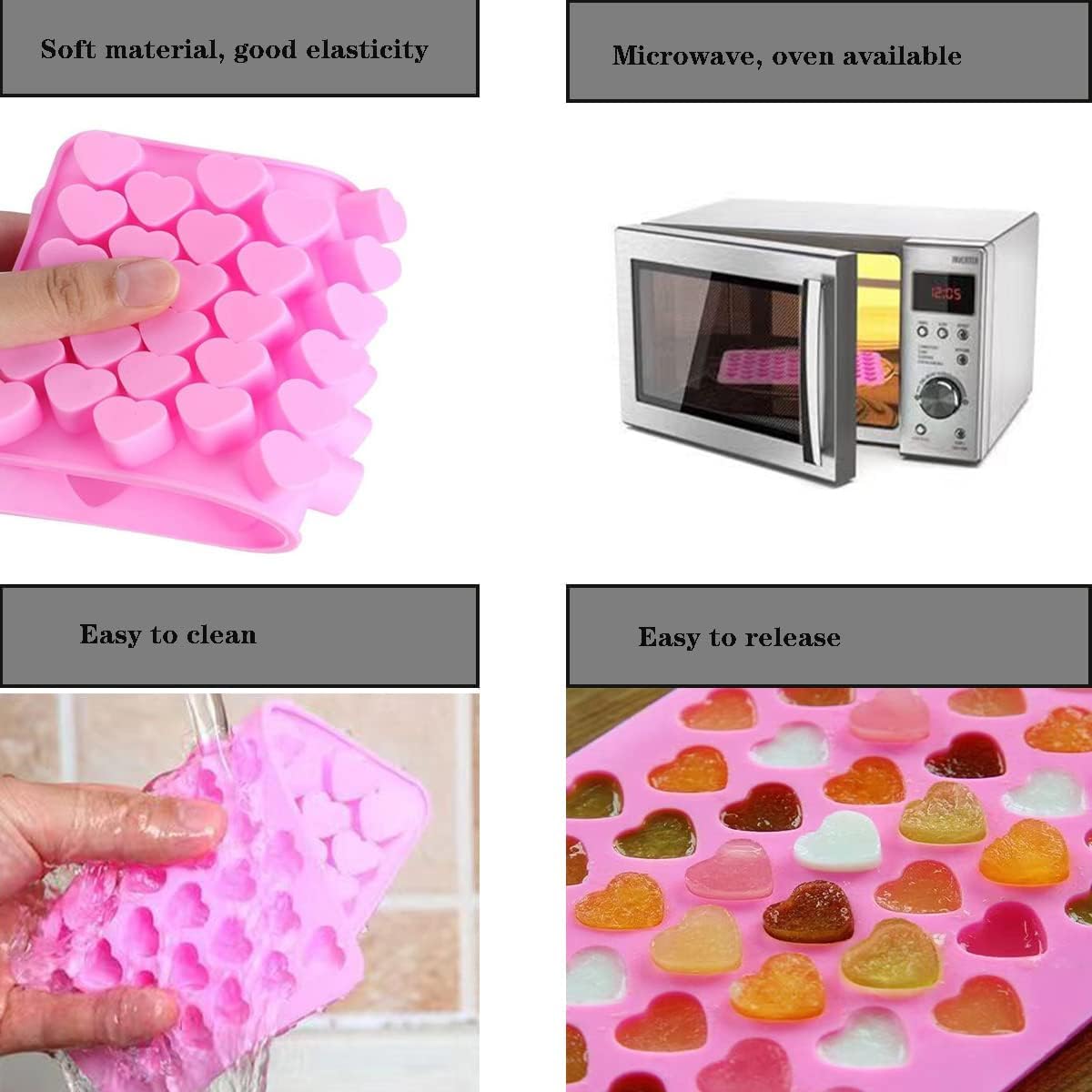 1/2 Pcs Mini Heart Silicone Mo - Silicone Mold Tray ulasan dan harga