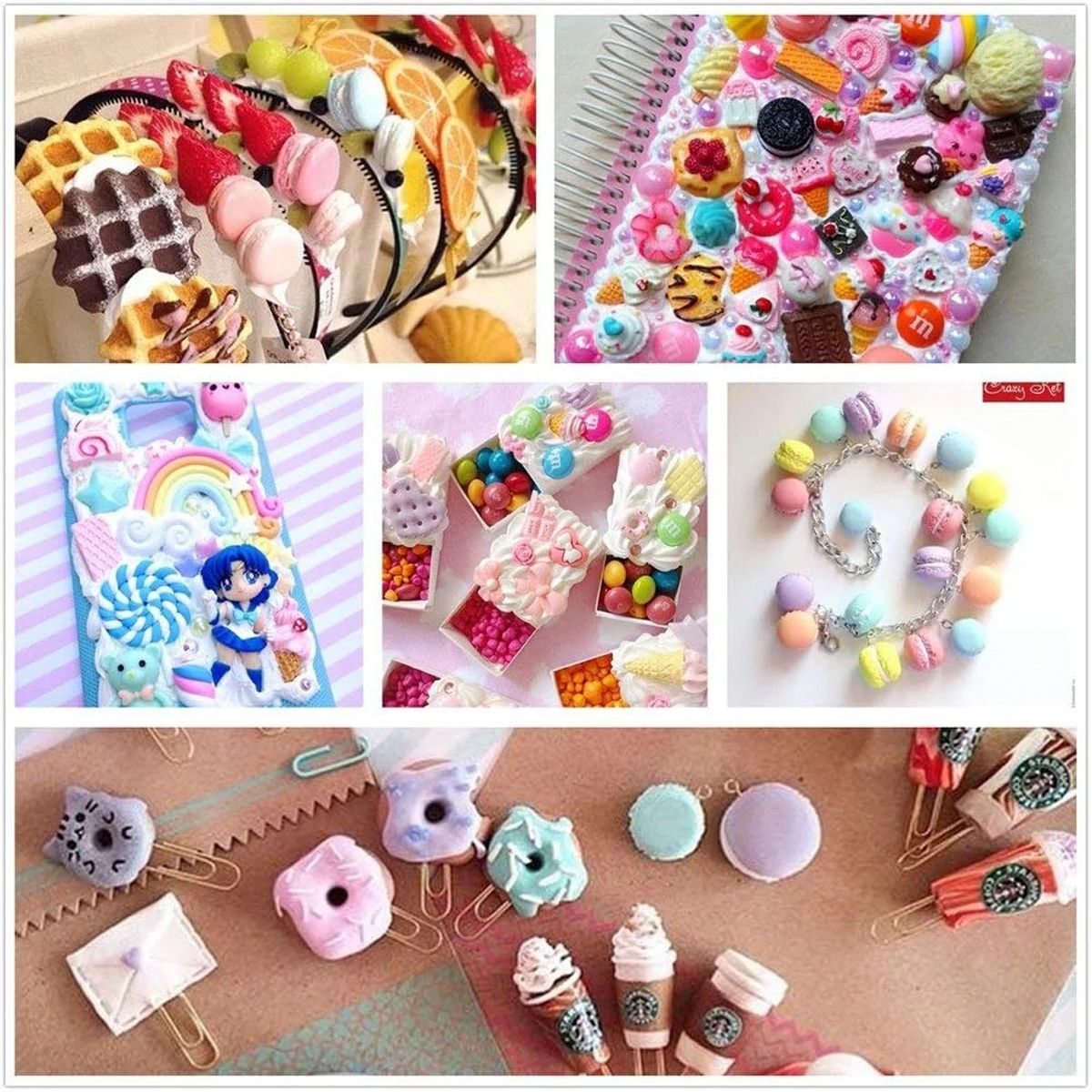 30pcs Random Candy Slime Charm - Resin Crafts Diy ulasan dan harga