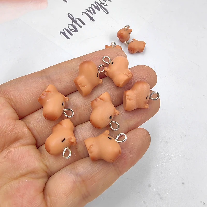 10pcs Cute Small Capybara Char - Resin Craft Projects ulasan dan harga