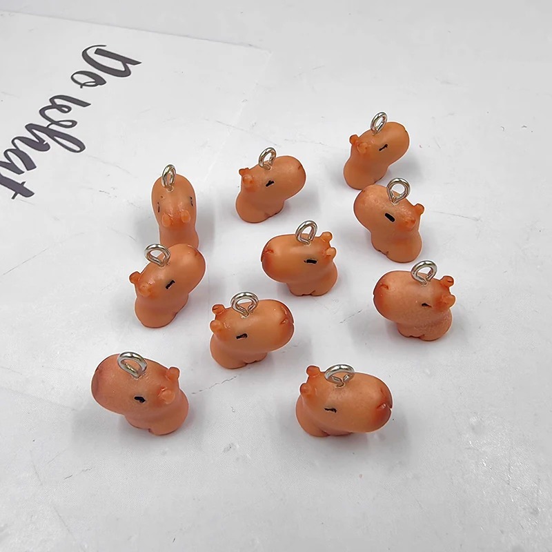 10pcs Cute Small Capybara Char - Resin Craft Projects ulasan dan harga