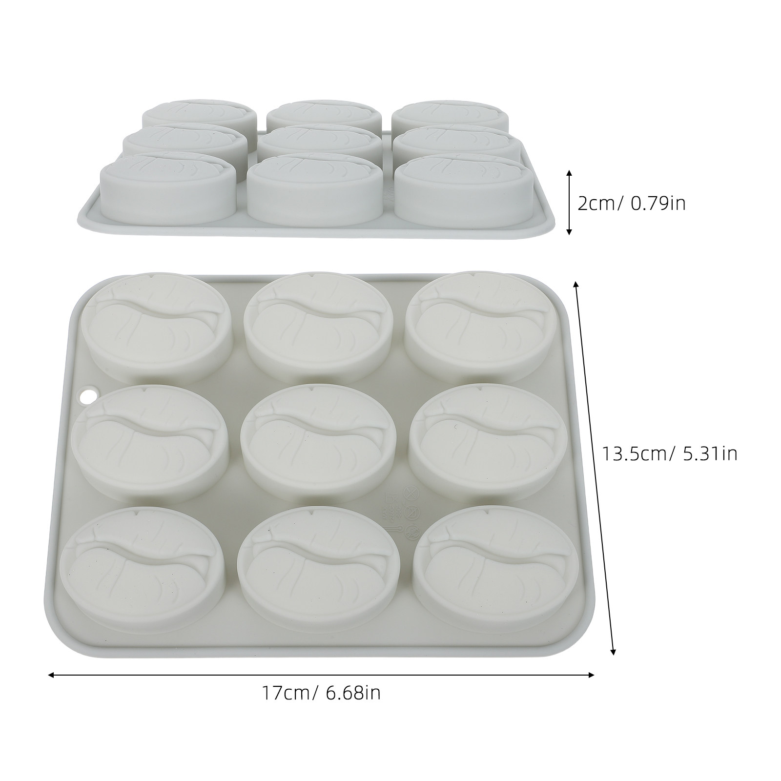 9 Cavities Coffee Bean Silicon - Silicone Mold Tray ulasan dan harga