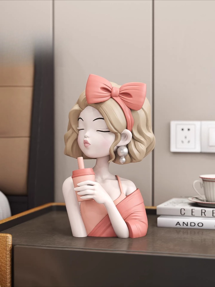 Creative Coffee Girl Figure Sc - Resin Crafts ulasan dan harga
